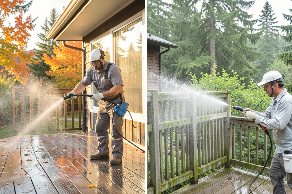 Aluminum Fence Cleaning in Burlington, Skagit County, WA - Rinse loose dust and debris from the fence