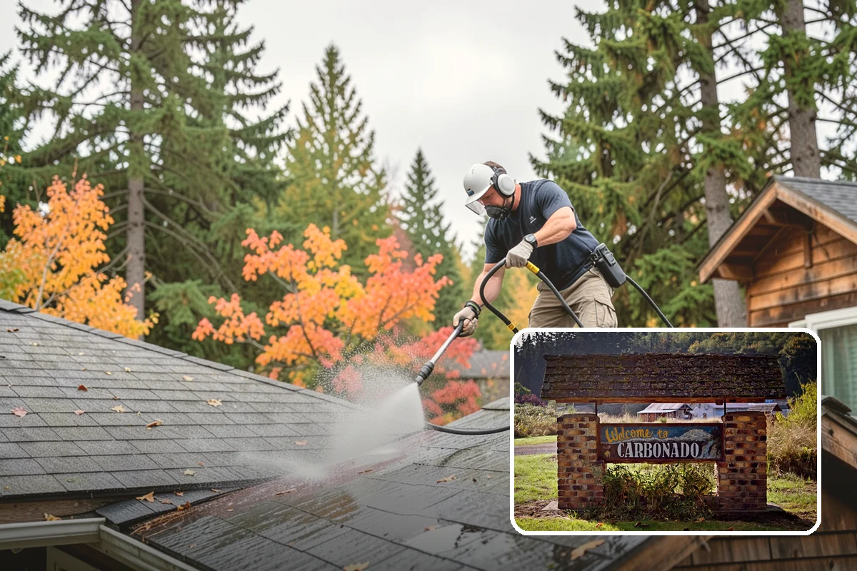 Aluminum Fence Cleaning in Carbonado, Pierce County, WA - Lifts chalky oxidation haze from the powder coat