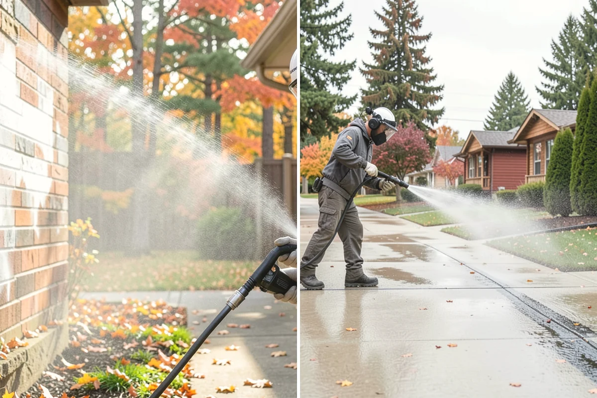 Aluminum Fence Cleaning in Carbonado, Pierce County, WA - Rinse loose dust and debris from the fence