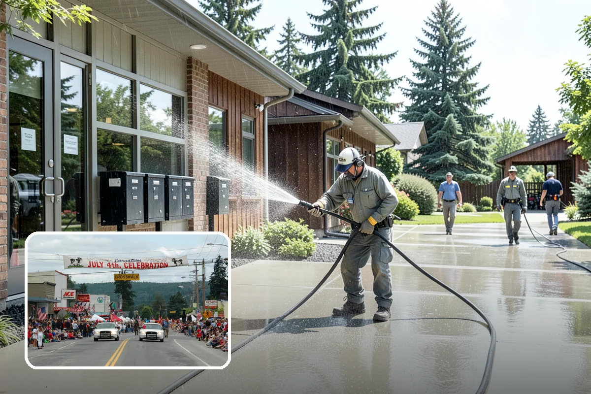 Aluminum Fence Cleaning in Carnation, King County, WA - Lifts chalky oxidation haze from the powder coat