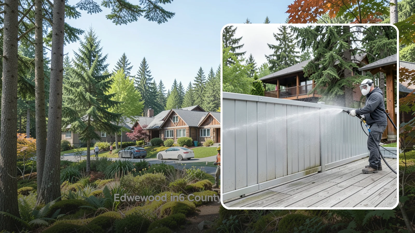 Aluminum Fence Cleaning in Edgewood, Pierce County, WA - Gentle cleaning that lifts oxidation haze and grime from powder-coated aluminum fencing.