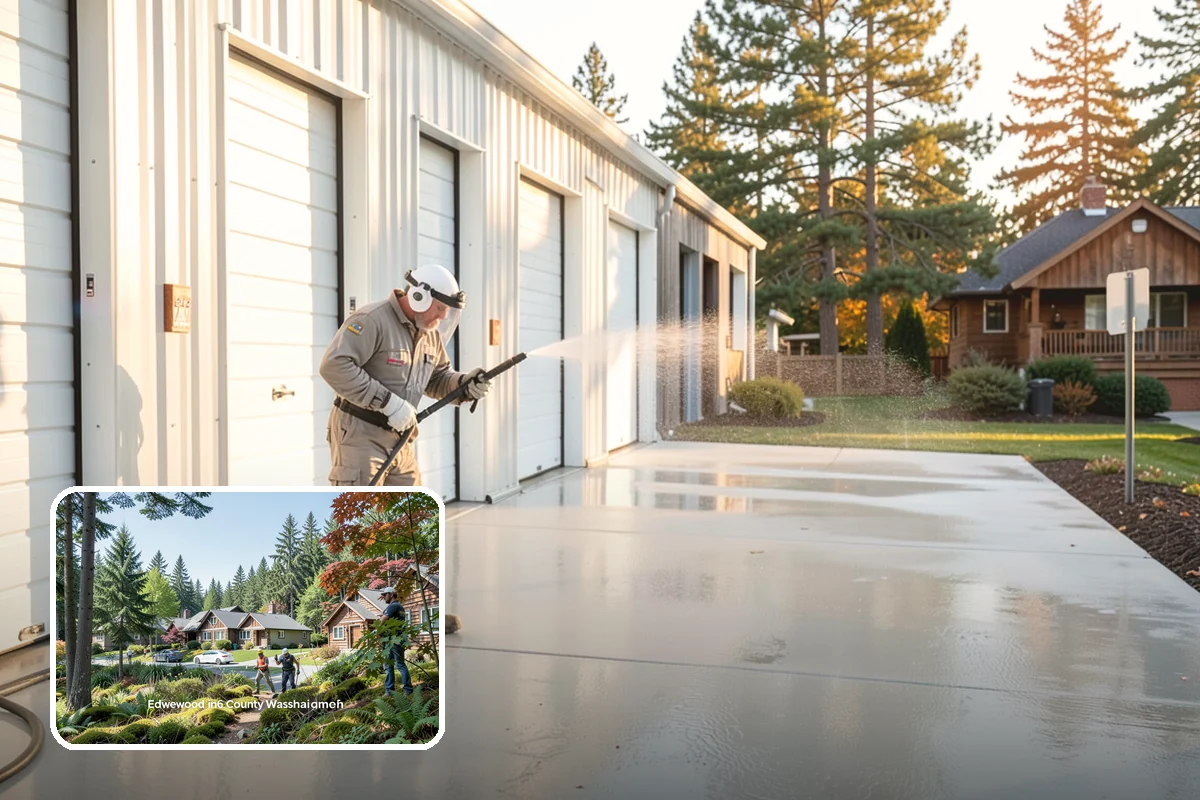 Aluminum Fence Cleaning in Edgewood, Pierce County, WA - Lifts chalky oxidation haze from the powder coat