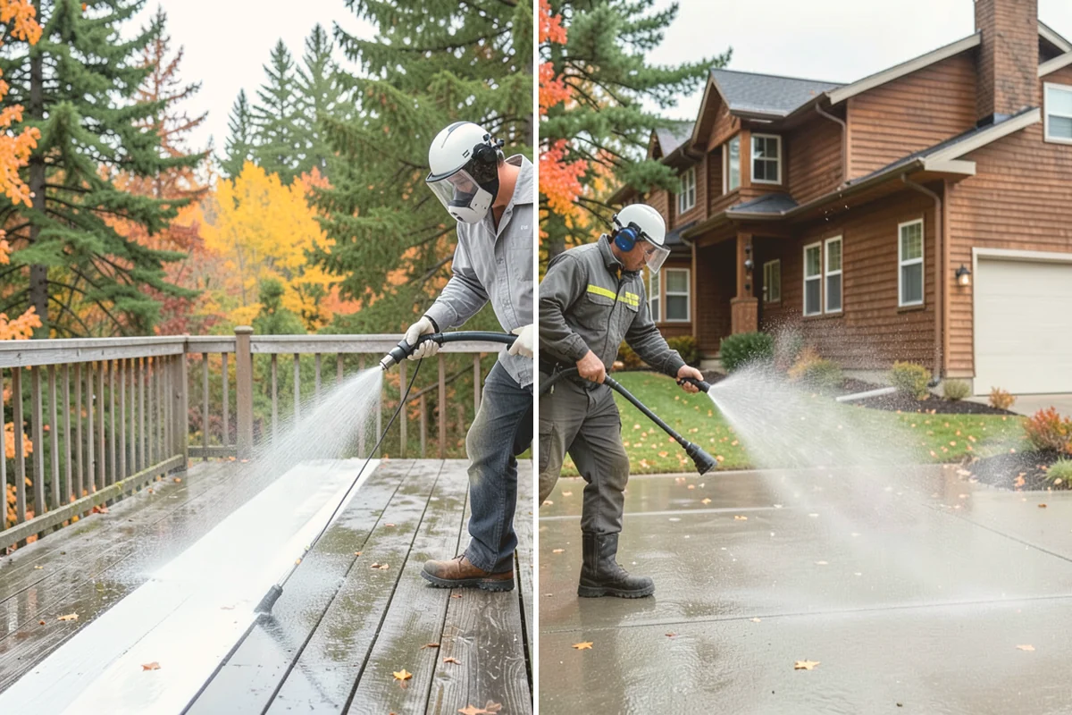 Aluminum Fence Cleaning in Edmonds, Snohomish County, WA - Rinse loose dust and debris from the fence