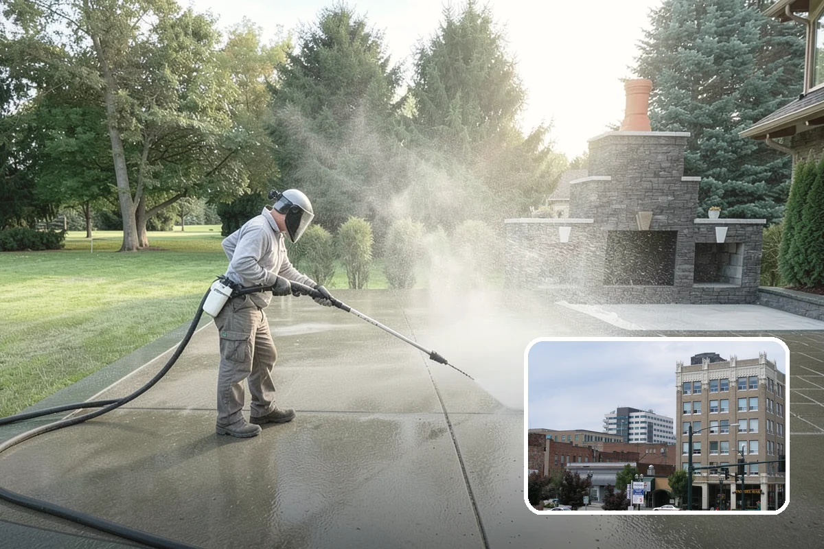 Aluminum Fence Cleaning in Everett, Snohomish County, WA - Lifts chalky oxidation haze from the powder coat