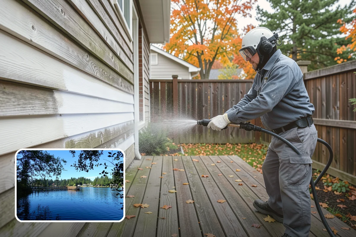 Aluminum Fence Cleaning in Federal Way, King County, WA - Lifts chalky oxidation haze from the powder coat