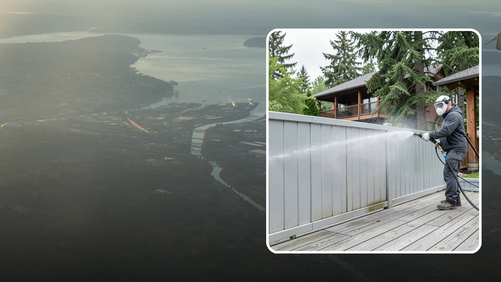 Aluminum Fence Cleaning in Fife, Pierce County, WA - Gentle cleaning that lifts oxidation haze and grime from powder-coated aluminum fencing.