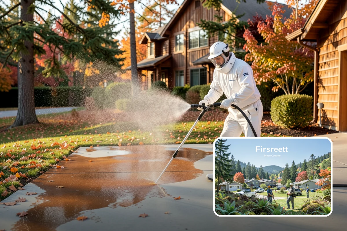 Aluminum Fence Cleaning in Fircrest, Pierce County, WA - Lifts chalky oxidation haze from the powder coat