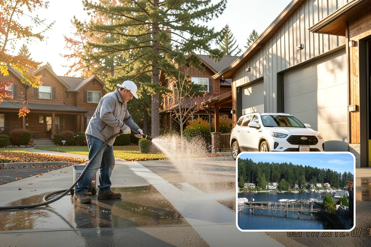 Aluminum Fence Cleaning in Gig Harbor, Pierce County, WA - Lifts chalky oxidation haze from the powder coat