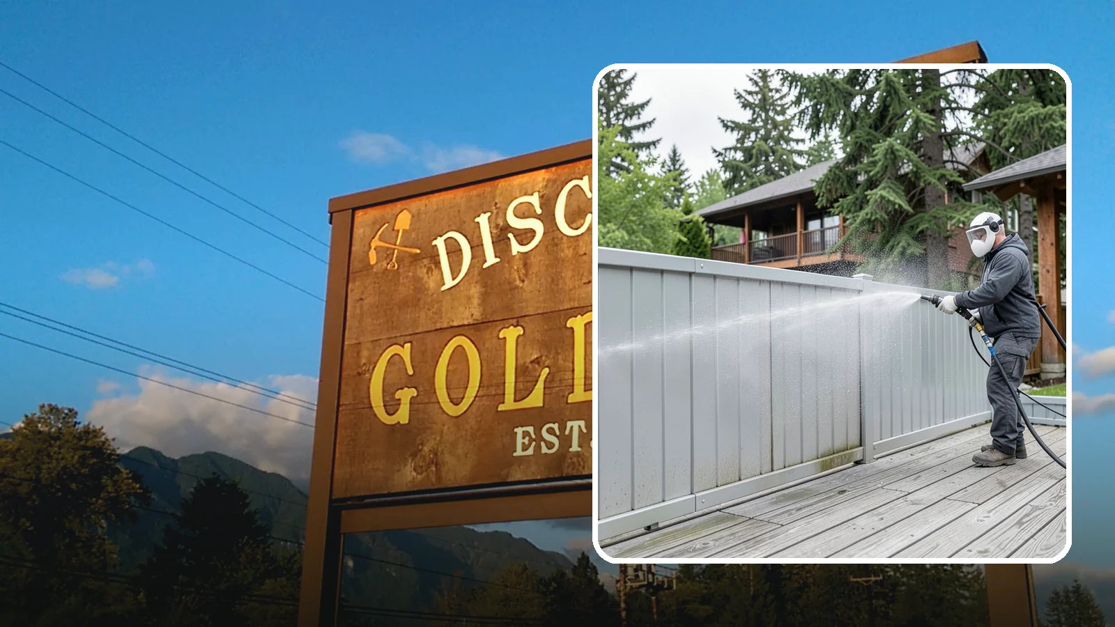 Aluminum Fence Cleaning in Gold Bar, Snohomish County, WA - Gentle cleaning that lifts oxidation haze and grime from powder-coated aluminum fencing.