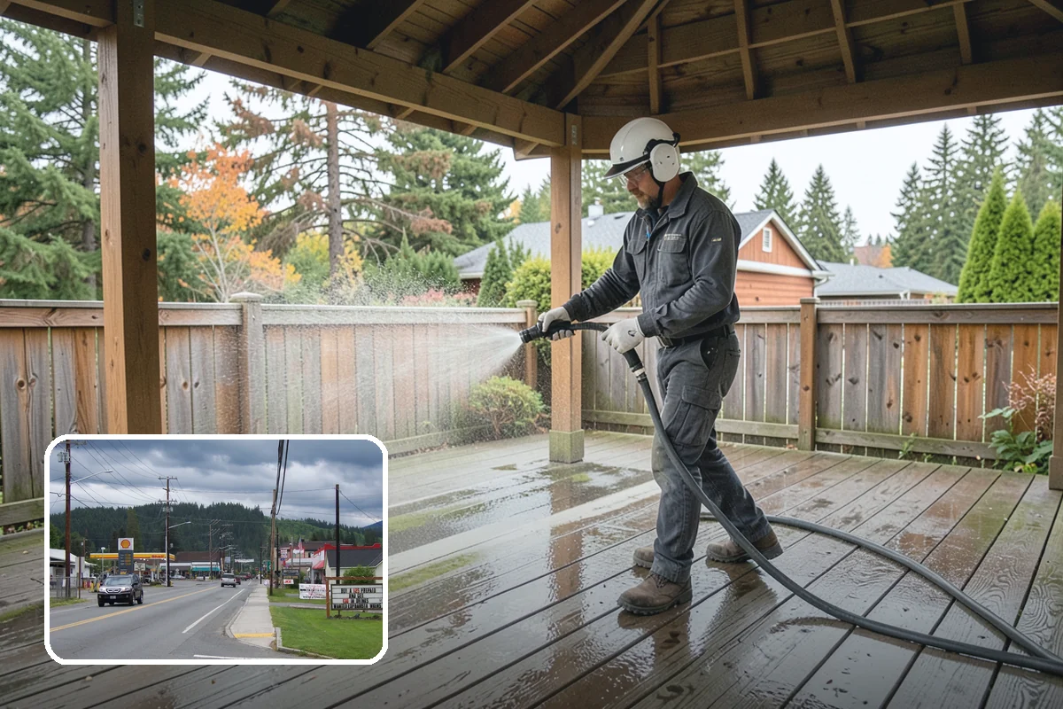 Aluminum Fence Cleaning in Granite Falls, Snohomish County, WA - Lifts chalky oxidation haze from the powder coat