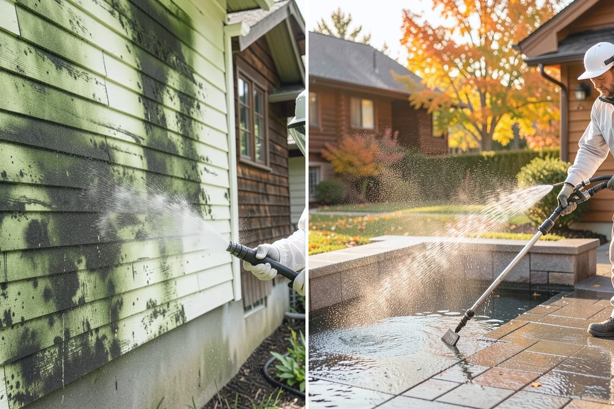 Aluminum Fence Cleaning in Granite Falls, Snohomish County, WA - Rinse loose dust and debris from the fence