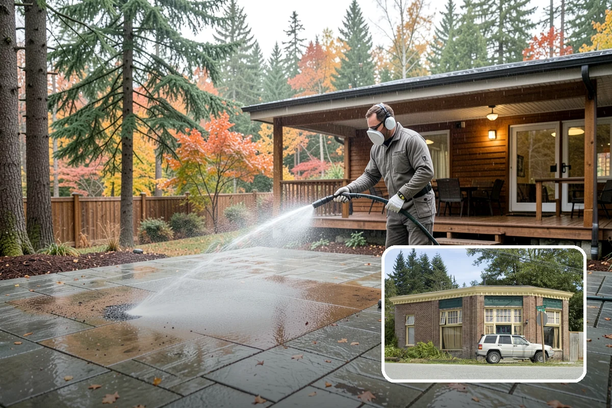 Aluminum Fence Cleaning in Hamilton, Skagit County, WA - Lifts chalky oxidation haze from the powder coat