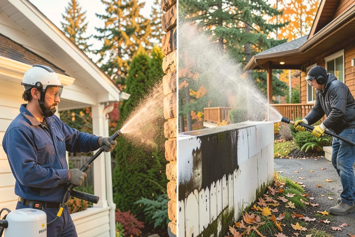 Aluminum Fence Cleaning in Index, Snohomish County, WA - Rinse loose dust and debris from the fence