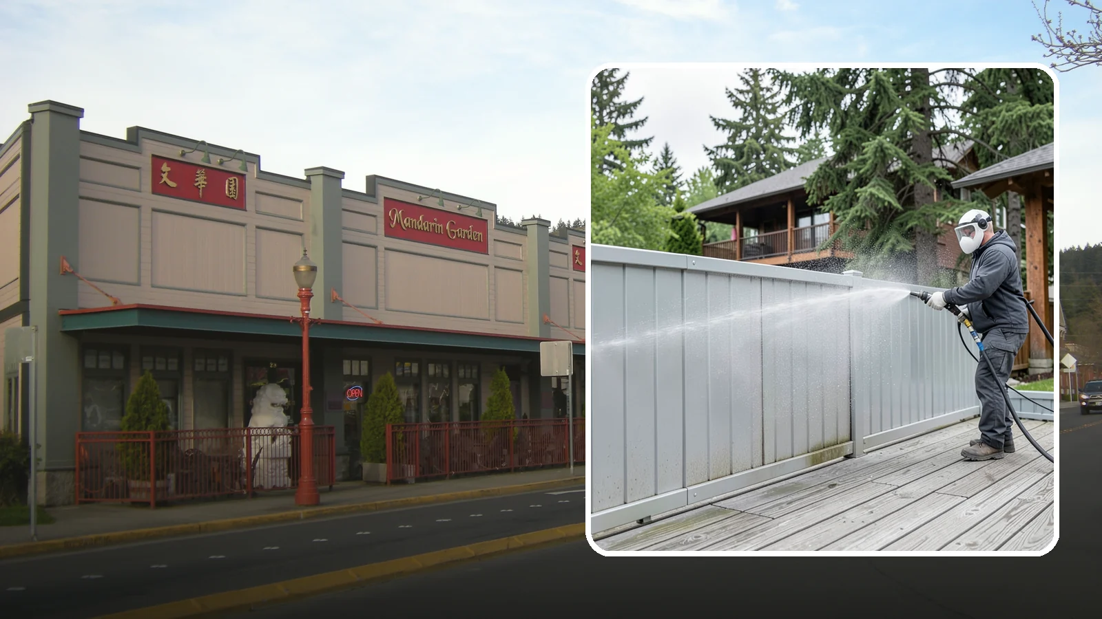 Aluminum Fence Cleaning in Issaquah, King County, WA - Gentle cleaning that lifts oxidation haze and grime from powder-coated aluminum fencing.