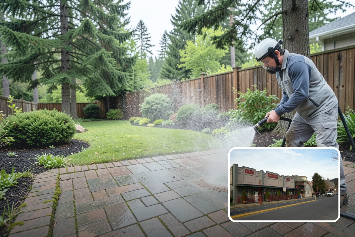 Aluminum Fence Cleaning in Issaquah, King County, WA - Lifts chalky oxidation haze from the powder coat