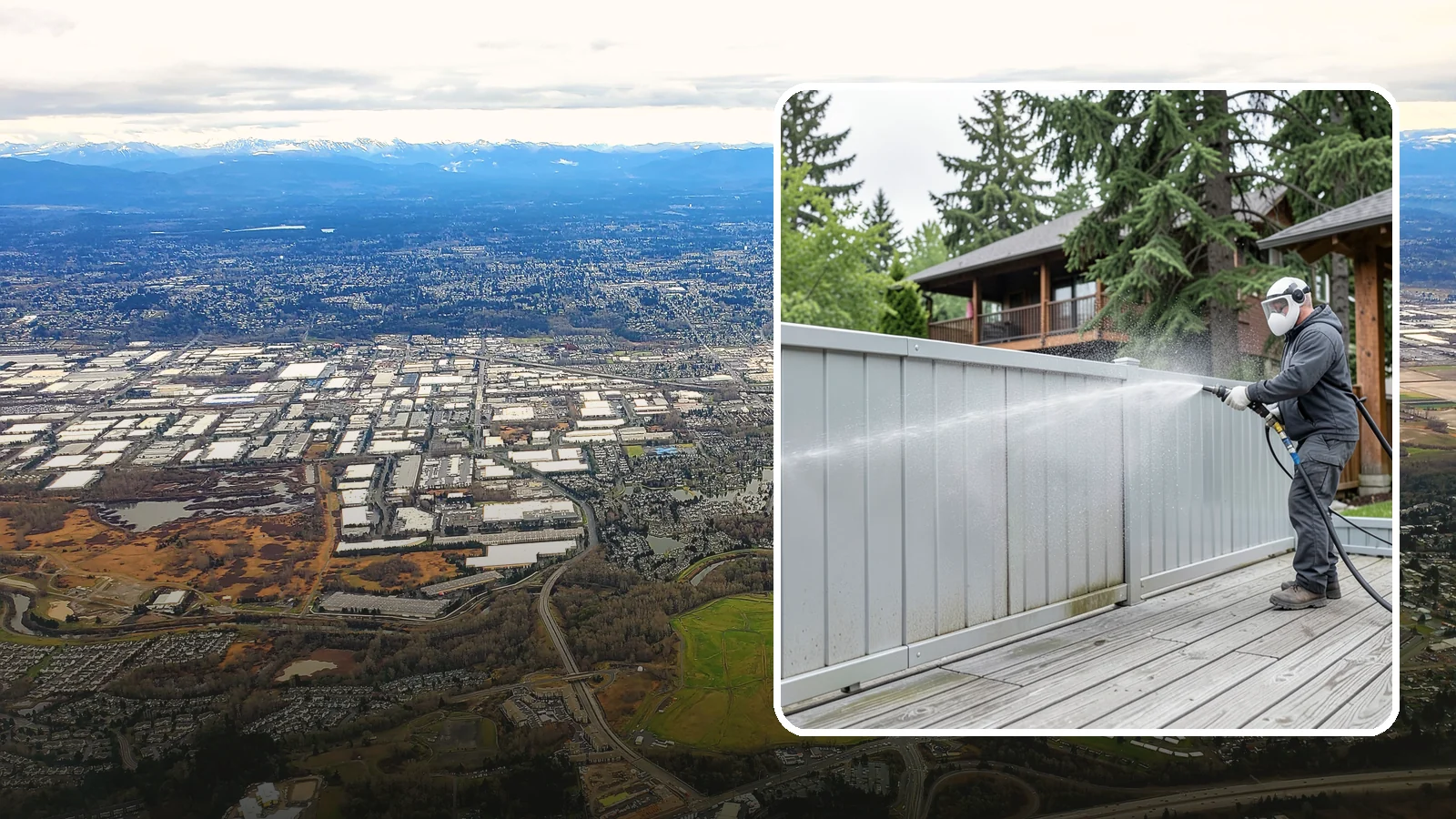 Aluminum Fence Cleaning in Kent, King County, WA - Gentle cleaning that lifts oxidation haze and grime from powder-coated aluminum fencing.