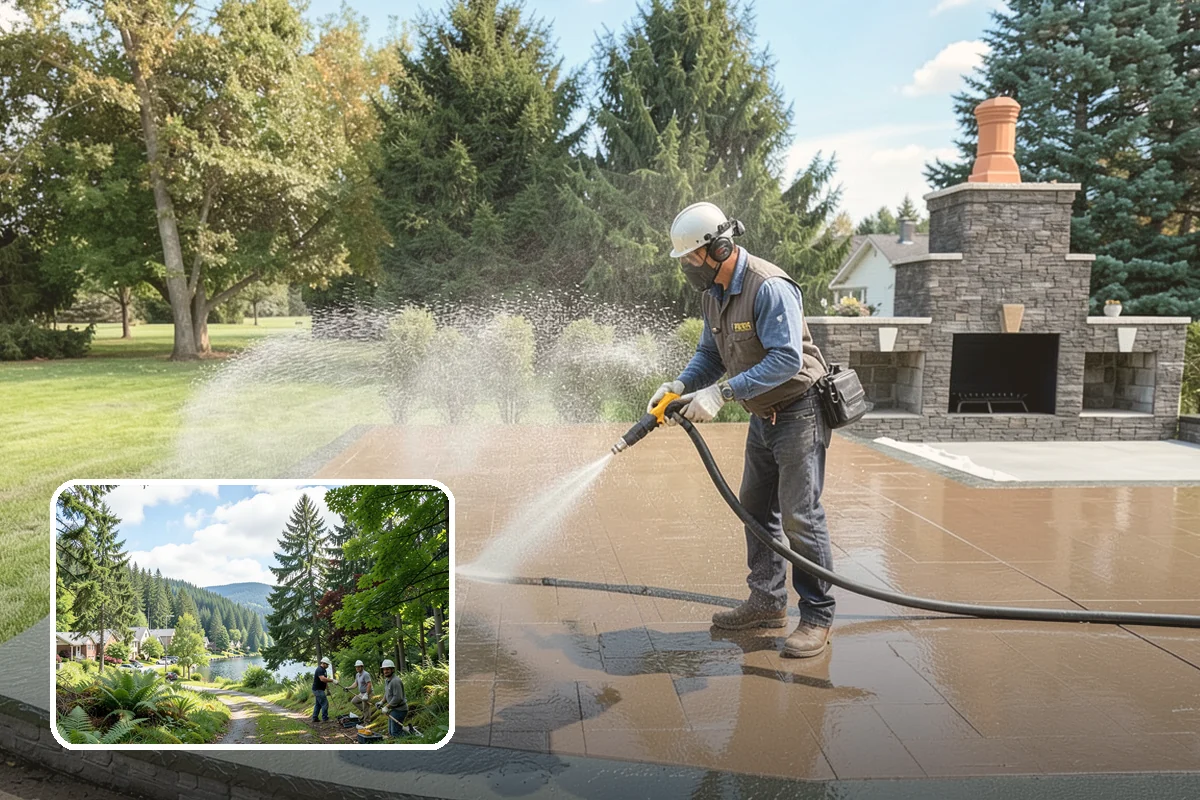 Aluminum Fence Cleaning in Lake Forest Park, King County, WA - Lifts chalky oxidation haze from the powder coat