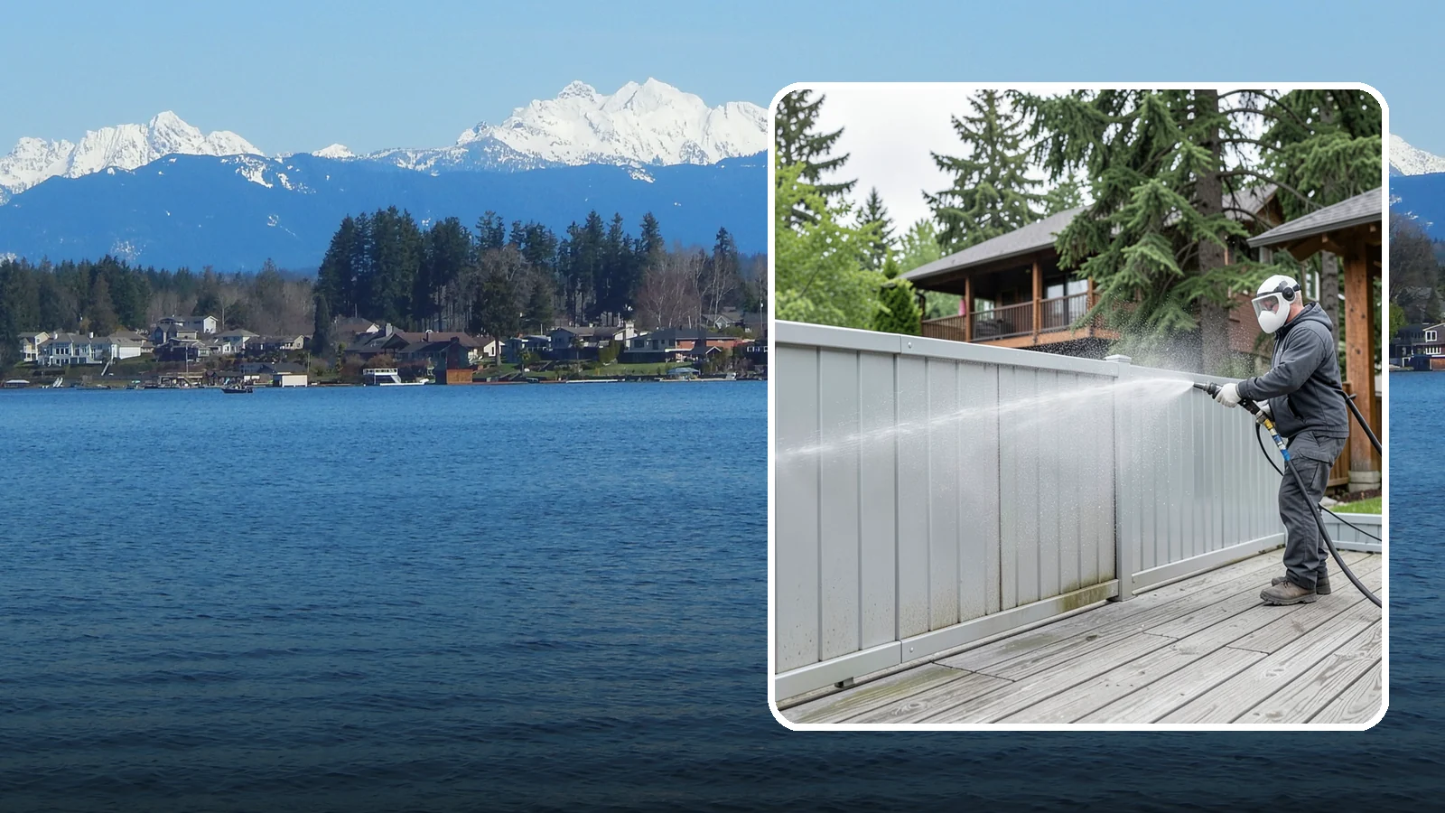 Aluminum Fence Cleaning in Lake Stevens, Snohomish County, WA - Gentle cleaning that lifts oxidation haze and grime from powder-coated aluminum fencing.