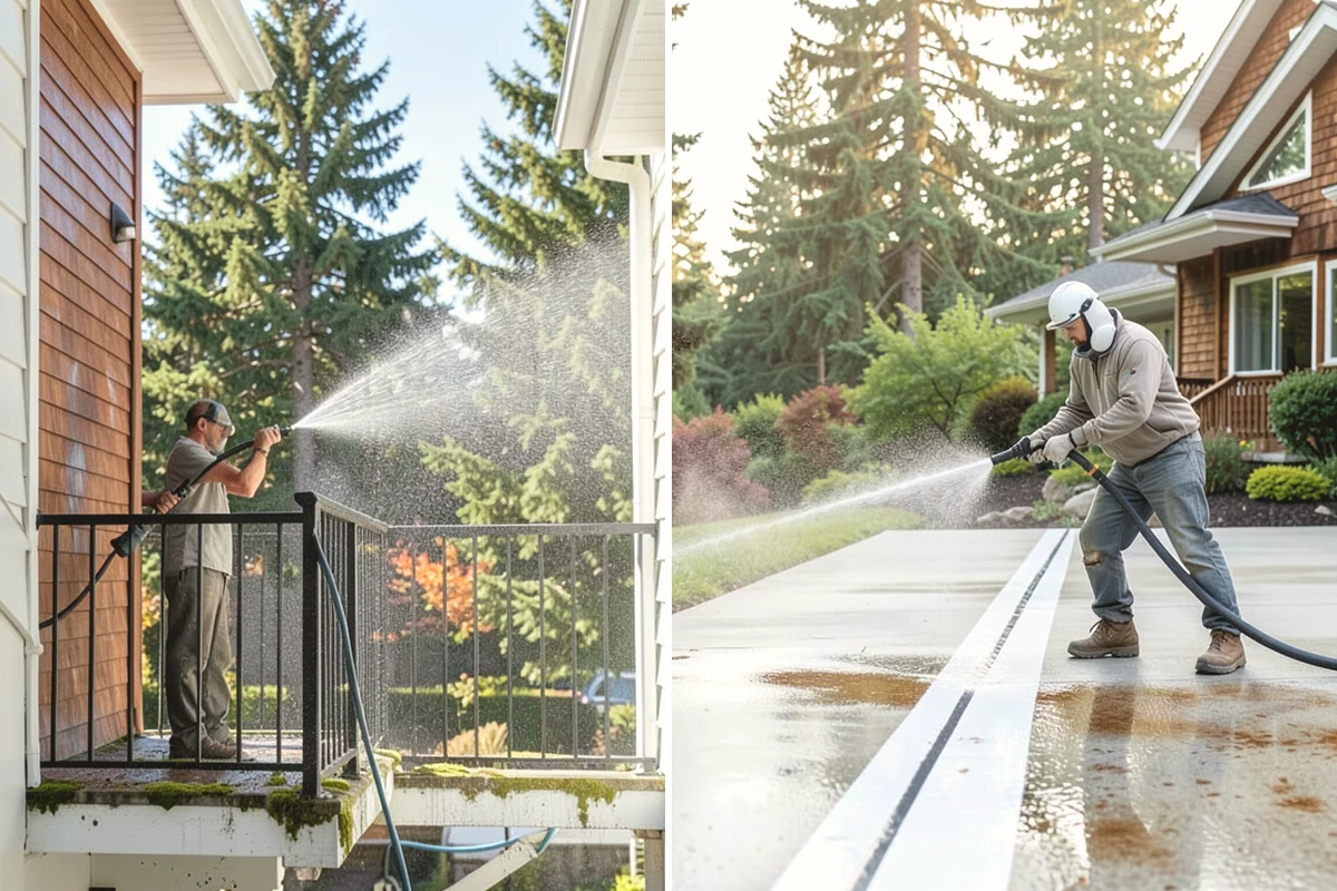 Aluminum Fence Cleaning in Lake Stevens, Snohomish County, WA - Rinse loose dust and debris from the fence
