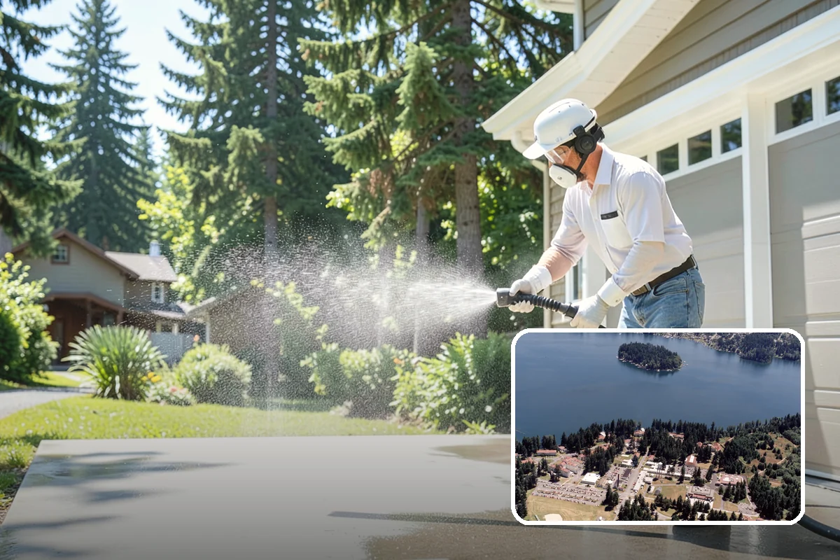 Aluminum Fence Cleaning in Lakewood, Pierce County, WA - Lifts chalky oxidation haze from the powder coat