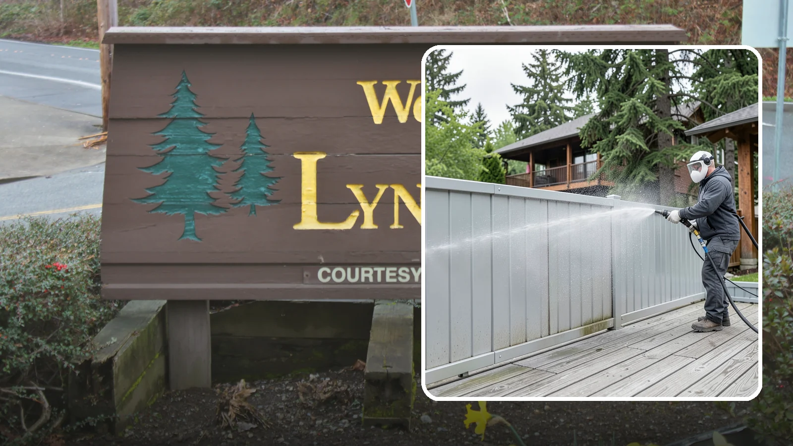 Aluminum Fence Cleaning in Lynnwood, Snohomish County, WA - Gentle cleaning that lifts oxidation haze and grime from powder-coated aluminum fencing.