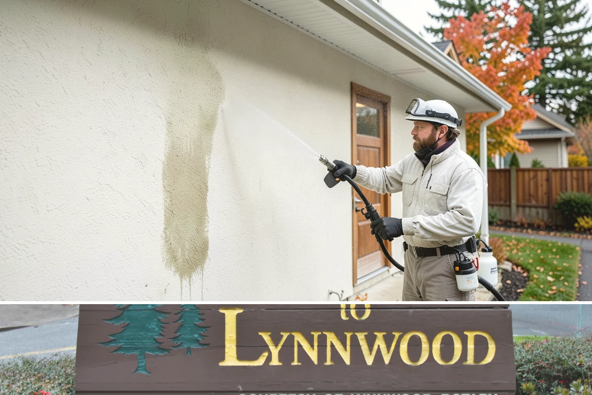 Aluminum Fence Cleaning in Lynnwood, Snohomish County, WA - Late spring is a good time to clear off winter oxidation and green film before summer entertaining.
