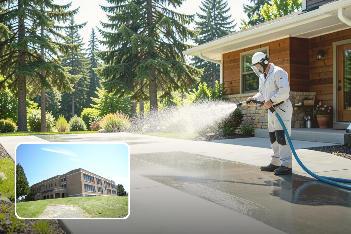 Aluminum Fence Cleaning in Maple Valley, King County, WA - Lifts chalky oxidation haze from the powder coat