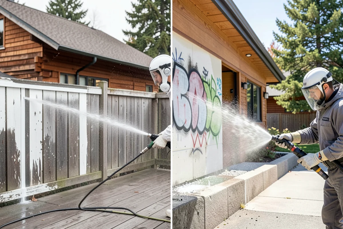 Aluminum Fence Cleaning in Maple Valley, King County, WA - Rinse loose dust and debris from the fence