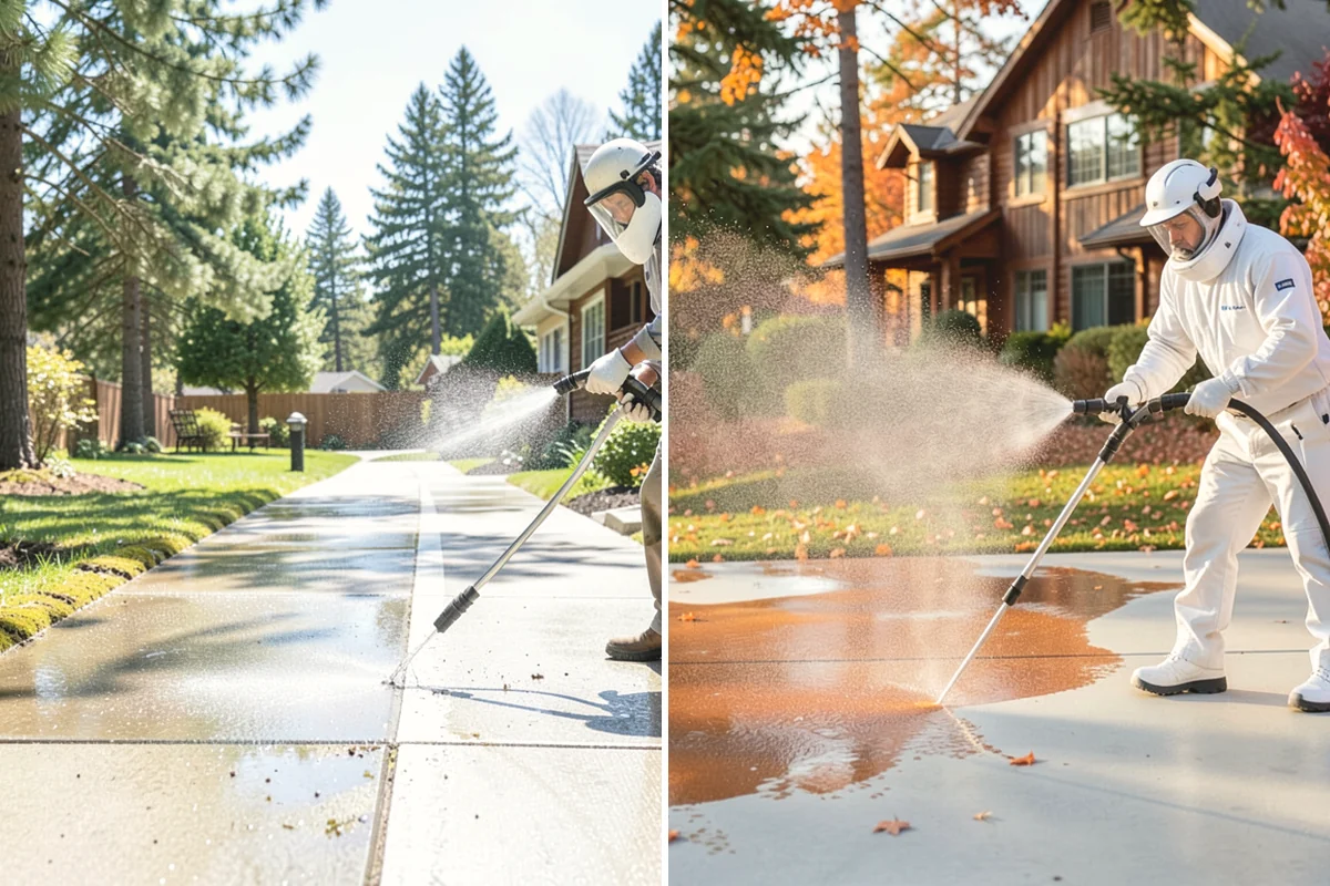 Aluminum Fence Cleaning in Monroe, Snohomish County, WA - Rinse loose dust and debris from the fence