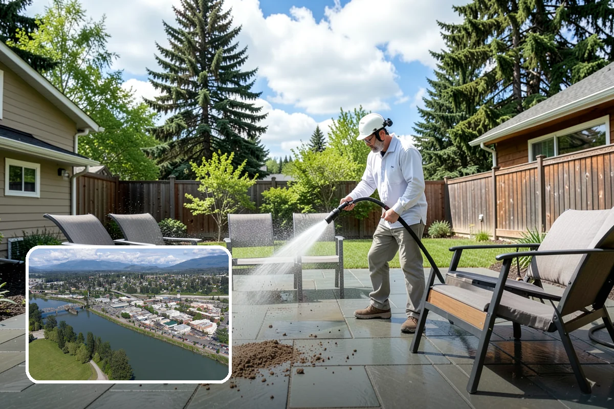 Aluminum Fence Cleaning in Mount Vernon, Skagit County, WA - Lifts chalky oxidation haze from the powder coat