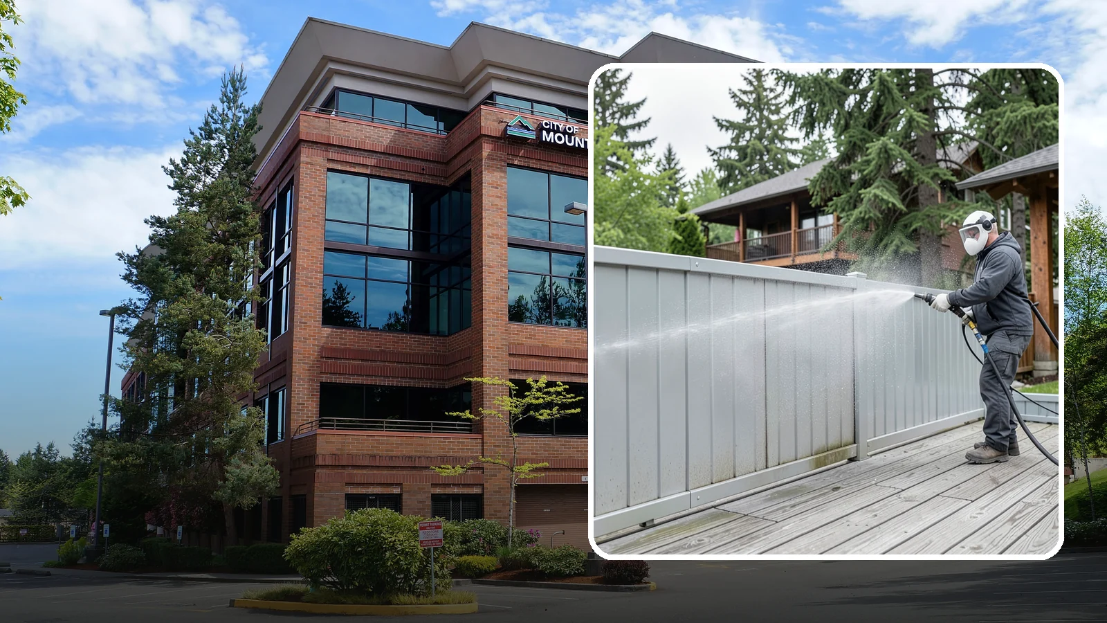 Aluminum Fence Cleaning in Mountlake Terrace, Snohomish County, WA - Gentle cleaning that lifts oxidation haze and grime from powder-coated aluminum fencing.