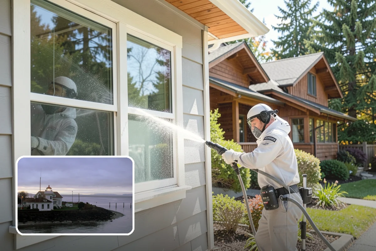 Aluminum Fence Cleaning in Mukilteo, Snohomish County, WA - Lifts chalky oxidation haze from the powder coat