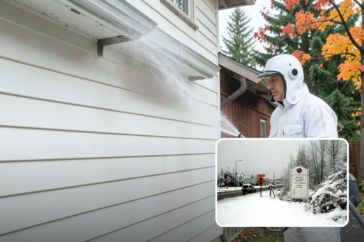 Aluminum Fence Cleaning in Newcastle, King County, WA - Lifts chalky oxidation haze from the powder coat