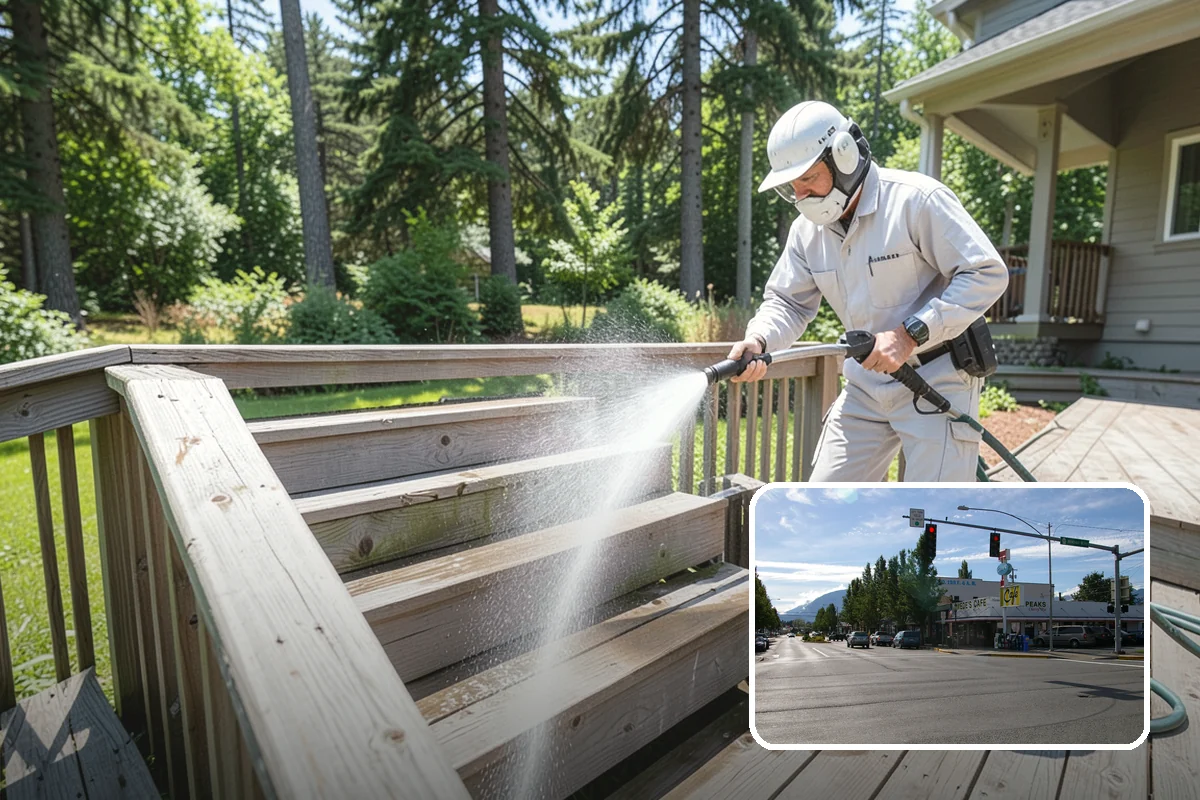 Aluminum Fence Cleaning in North Bend, King County, WA - Lifts chalky oxidation haze from the powder coat