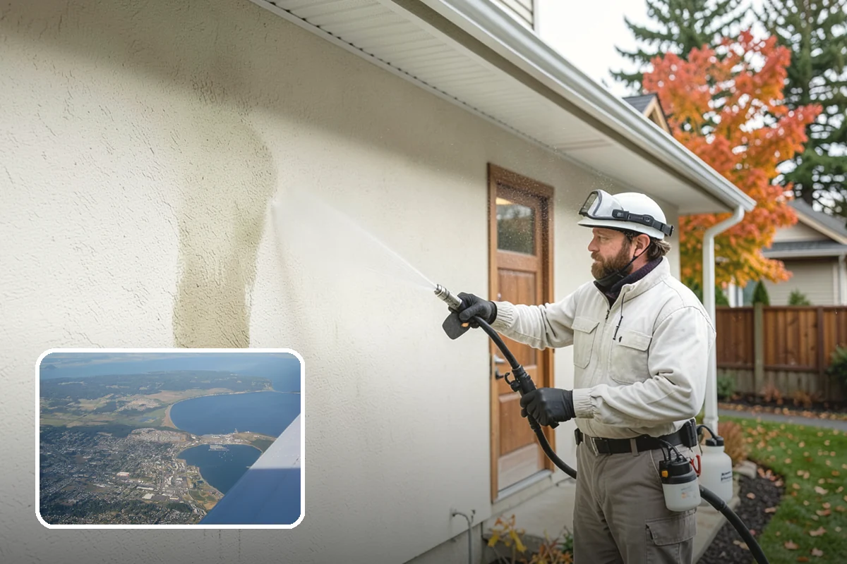 Aluminum Fence Cleaning in Oak Harbor, Island County, WA - Lifts chalky oxidation haze from the powder coat