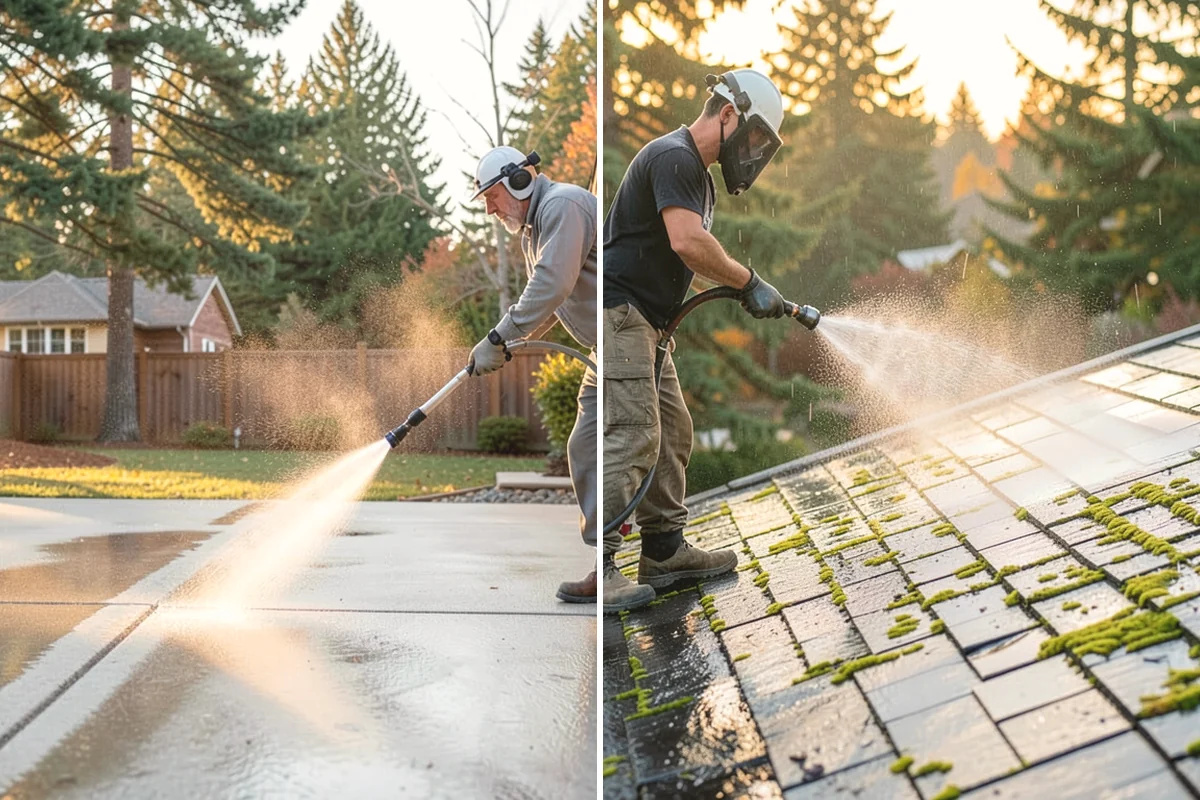 Aluminum Fence Cleaning in Oak Harbor, Island County, WA - Rinse loose dust and debris from the fence