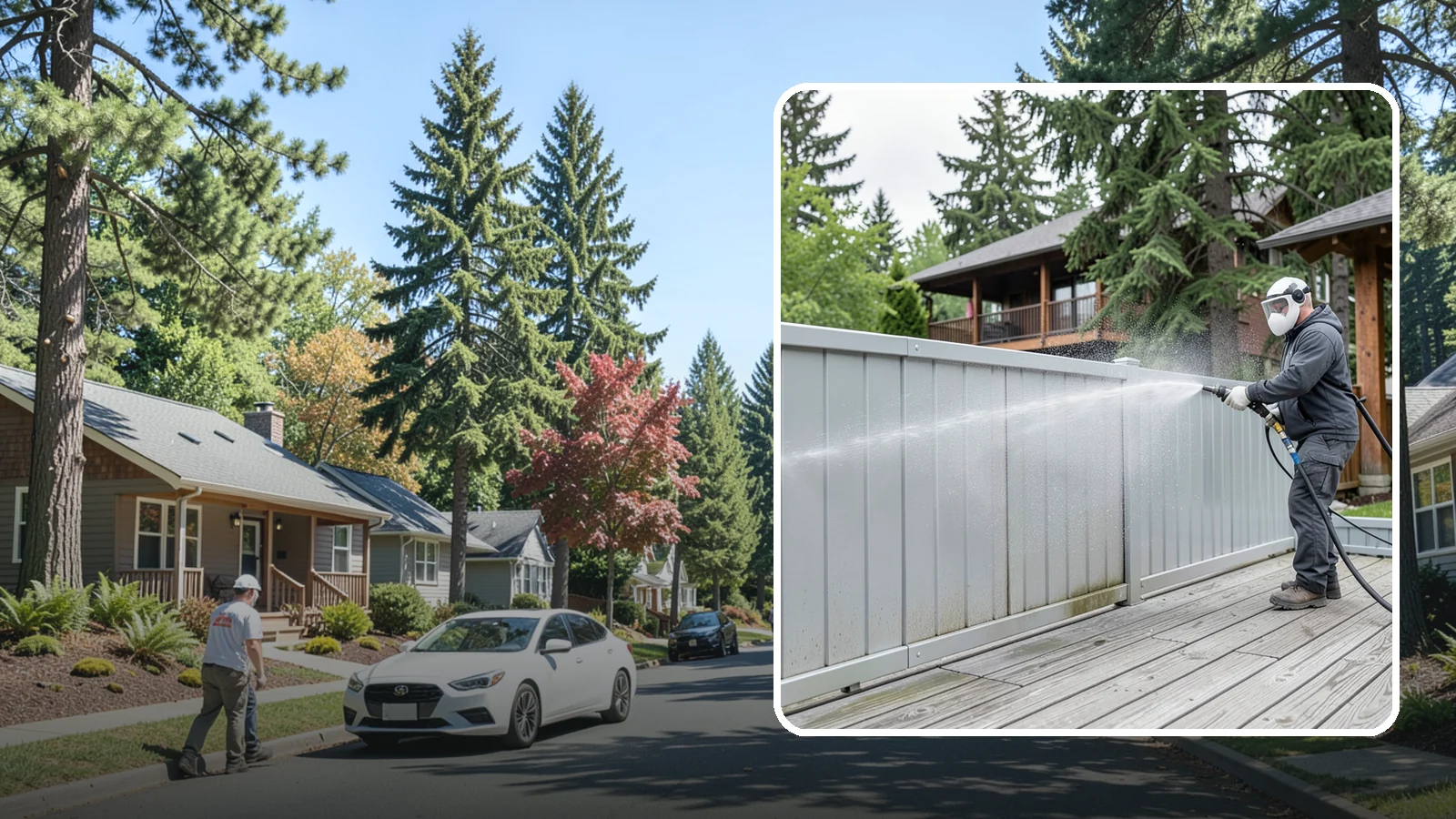 Aluminum Fence Cleaning in Orting, Pierce County, WA - Gentle cleaning that lifts oxidation haze and grime from powder-coated aluminum fencing.