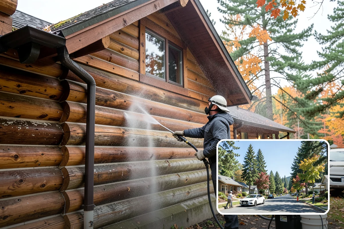 Aluminum Fence Cleaning in Orting, Pierce County, WA - Lifts chalky oxidation haze from the powder coat