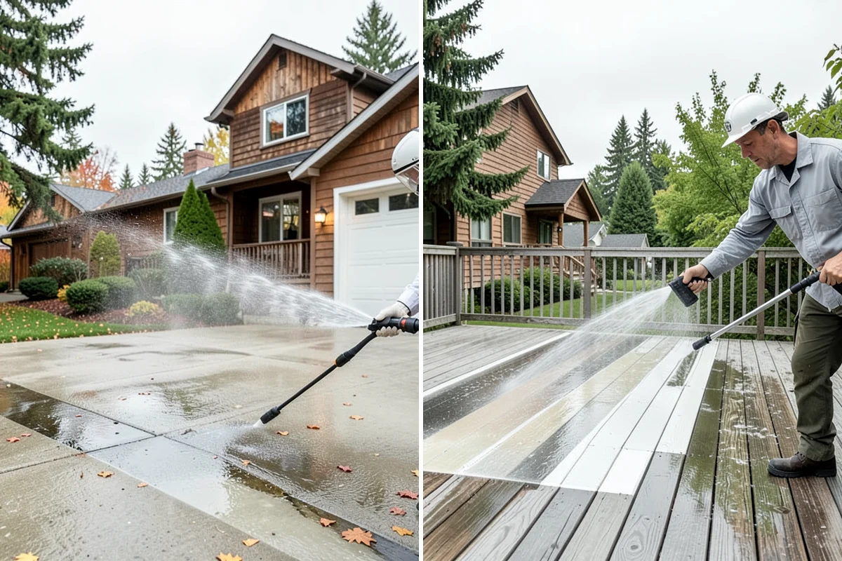 Aluminum Fence Cleaning in Pacific, King County, WA - Rinse loose dust and debris from the fence