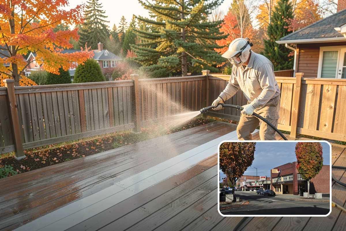 Aluminum Fence Cleaning in Puyallup, Pierce County, WA - Lifts chalky oxidation haze from the powder coat