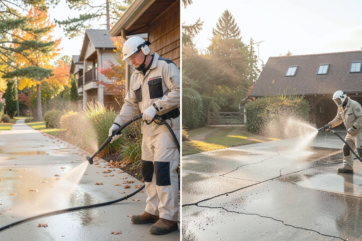 Aluminum Fence Cleaning in Redmond, King County, WA - Rinse loose dust and debris from the fence