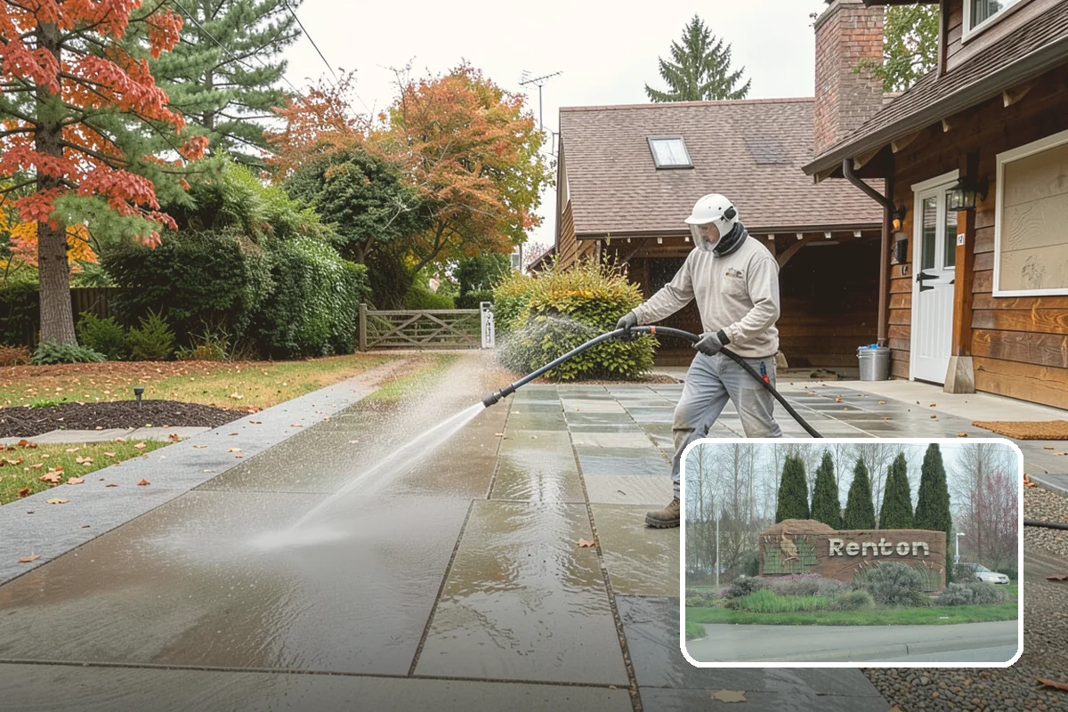 Aluminum Fence Cleaning in Renton, King County, WA - Lifts chalky oxidation haze from the powder coat