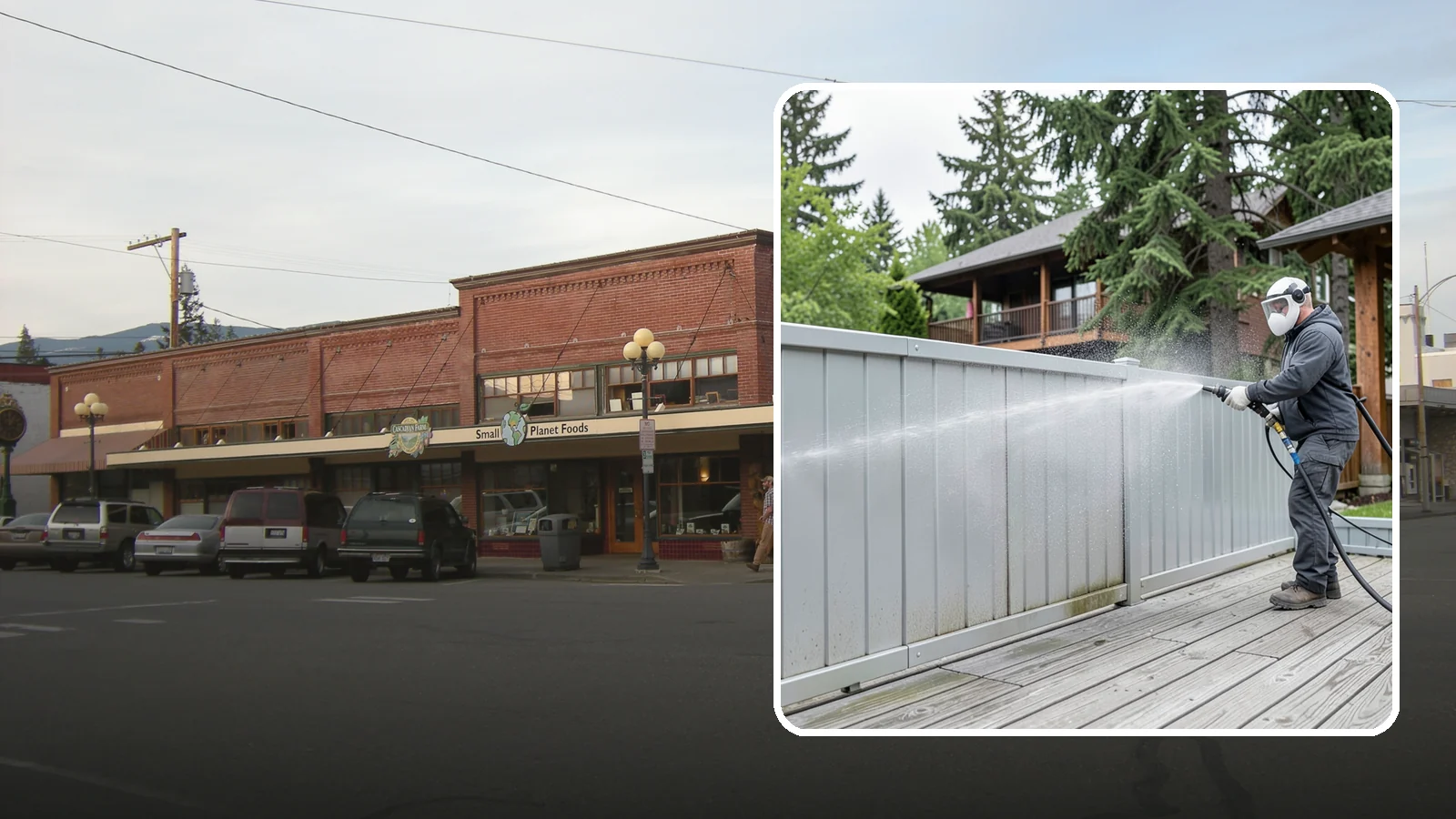 Aluminum Fence Cleaning in Sedro-Woolley, Skagit County, WA - Gentle cleaning that lifts oxidation haze and grime from powder-coated aluminum fencing.