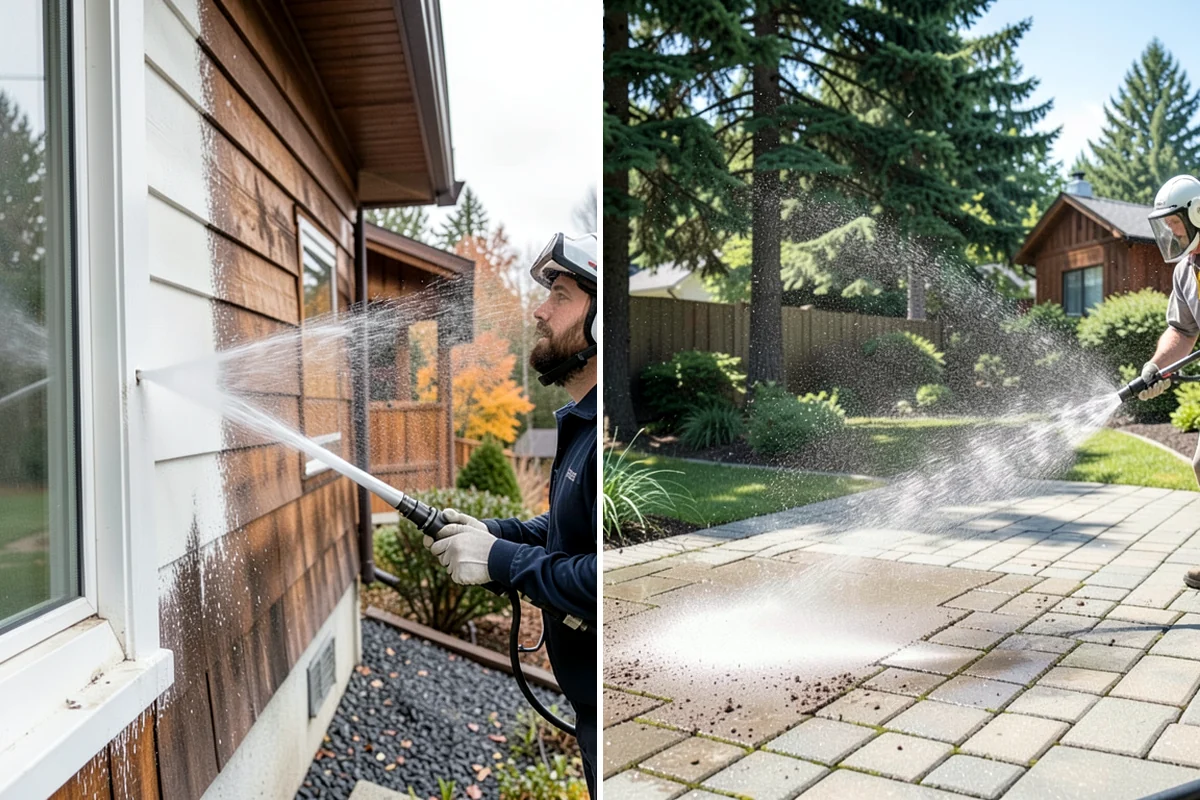 Aluminum Fence Cleaning in Sedro-Woolley, Skagit County, WA - Rinse loose dust and debris from the fence