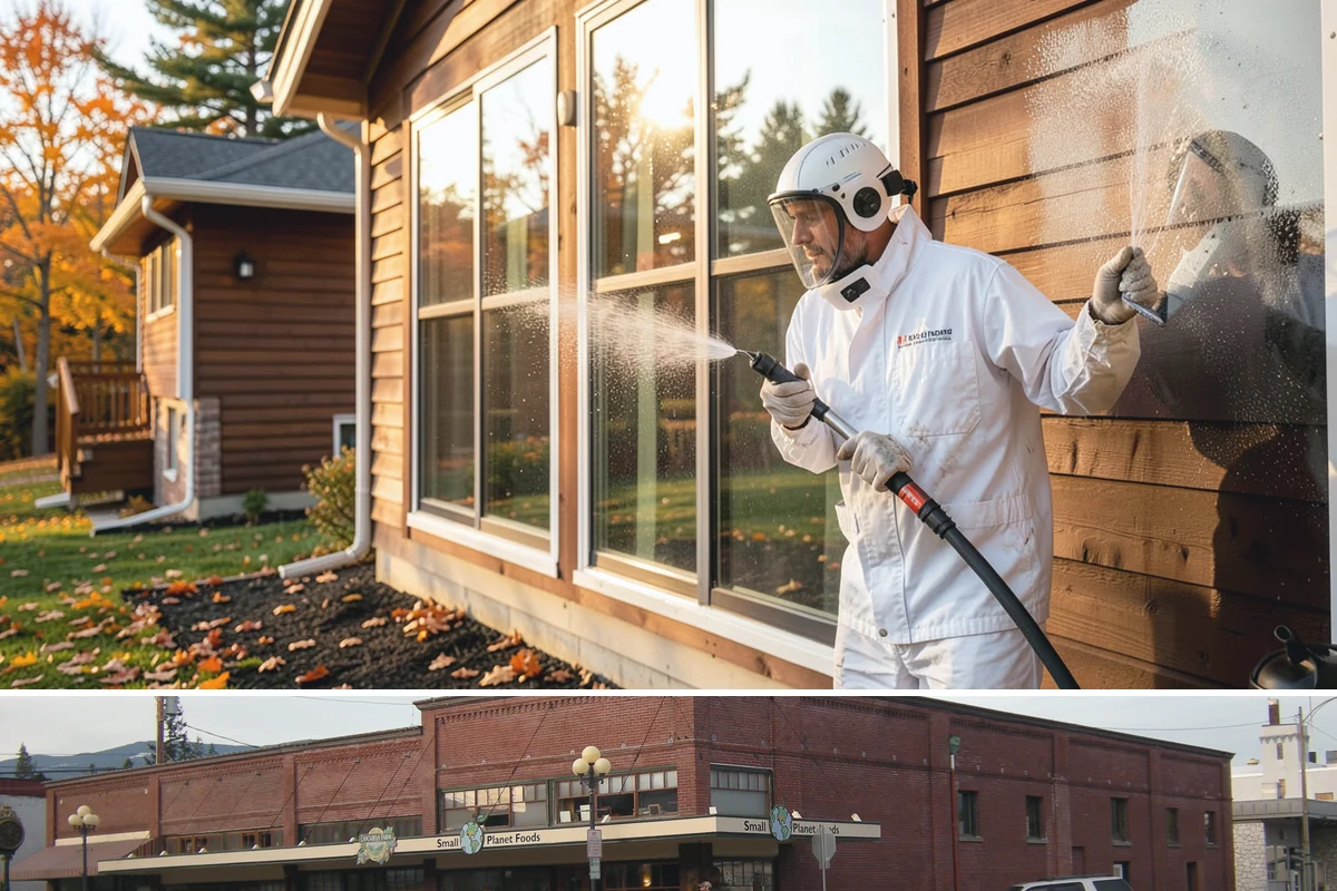 Aluminum Fence Cleaning in Sedro-Woolley, Skagit County, WA - Late spring is a good time to clear off winter oxidation and green film before summer entertaining.