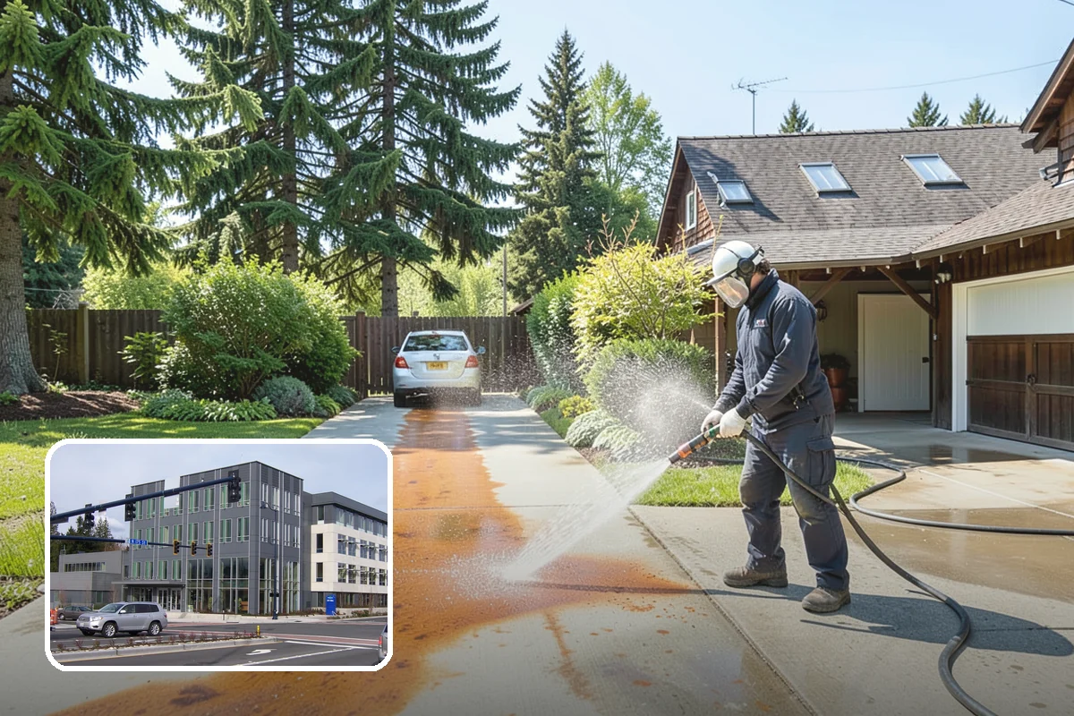 Aluminum Fence Cleaning in Shoreline, King County, WA - Lifts chalky oxidation haze from the powder coat