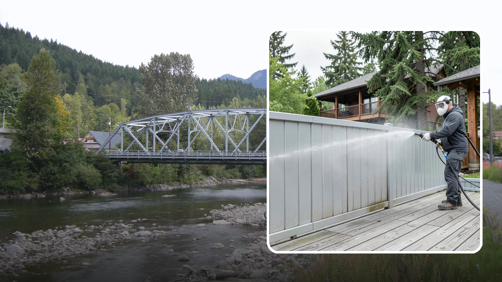 Aluminum Fence Cleaning in Skykomish, King County, WA - Gentle cleaning that lifts oxidation haze and grime from powder-coated aluminum fencing.