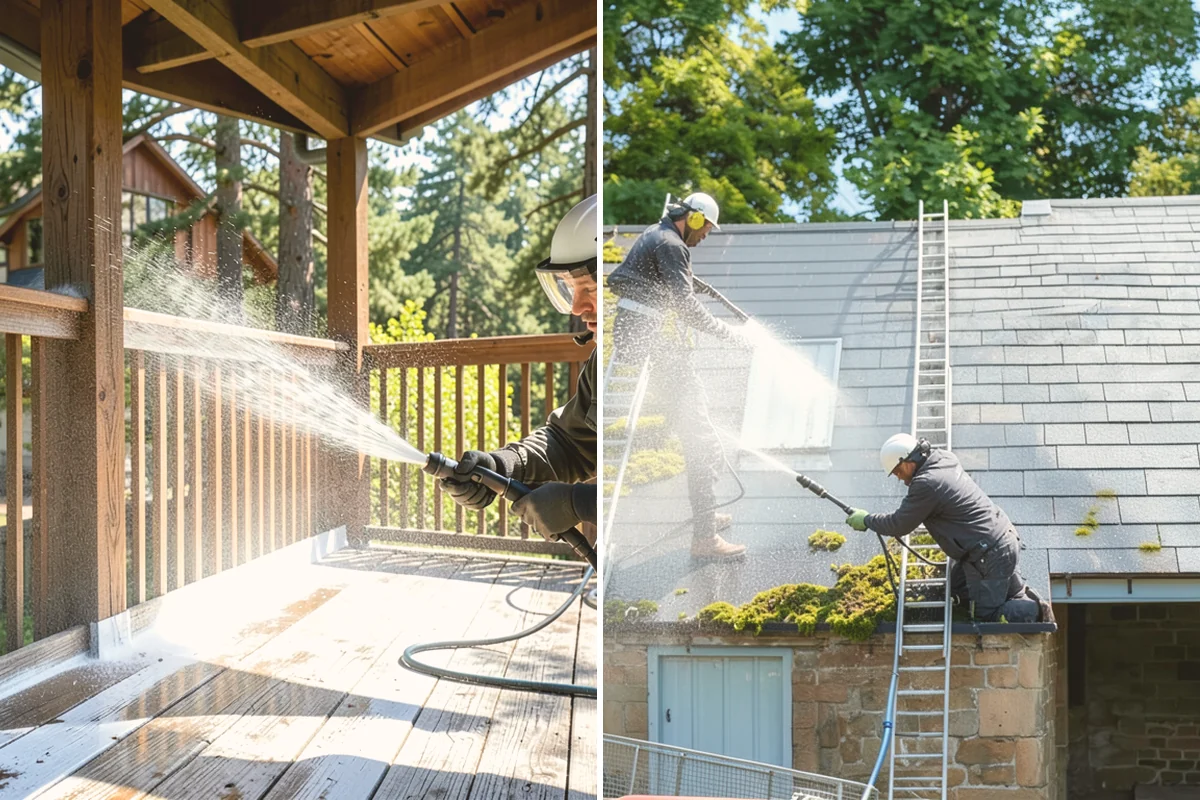 Aluminum Fence Cleaning in Snohomish, Snohomish County, WA - Rinse loose dust and debris from the fence