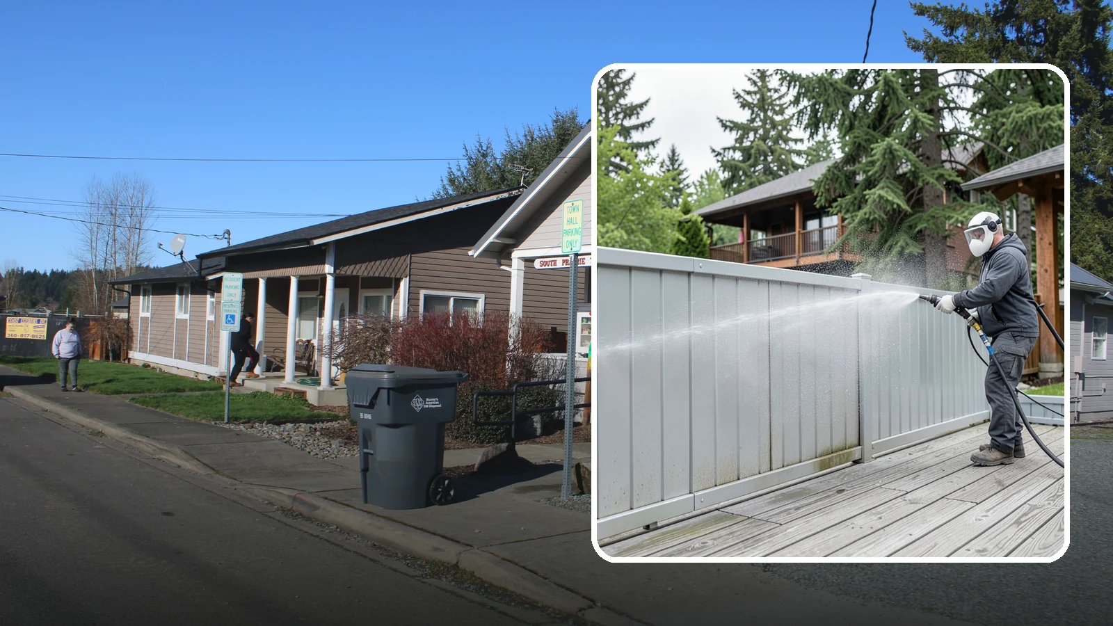 Aluminum Fence Cleaning in South Prairie, Pierce County, WA - Gentle cleaning that lifts oxidation haze and grime from powder-coated aluminum fencing.