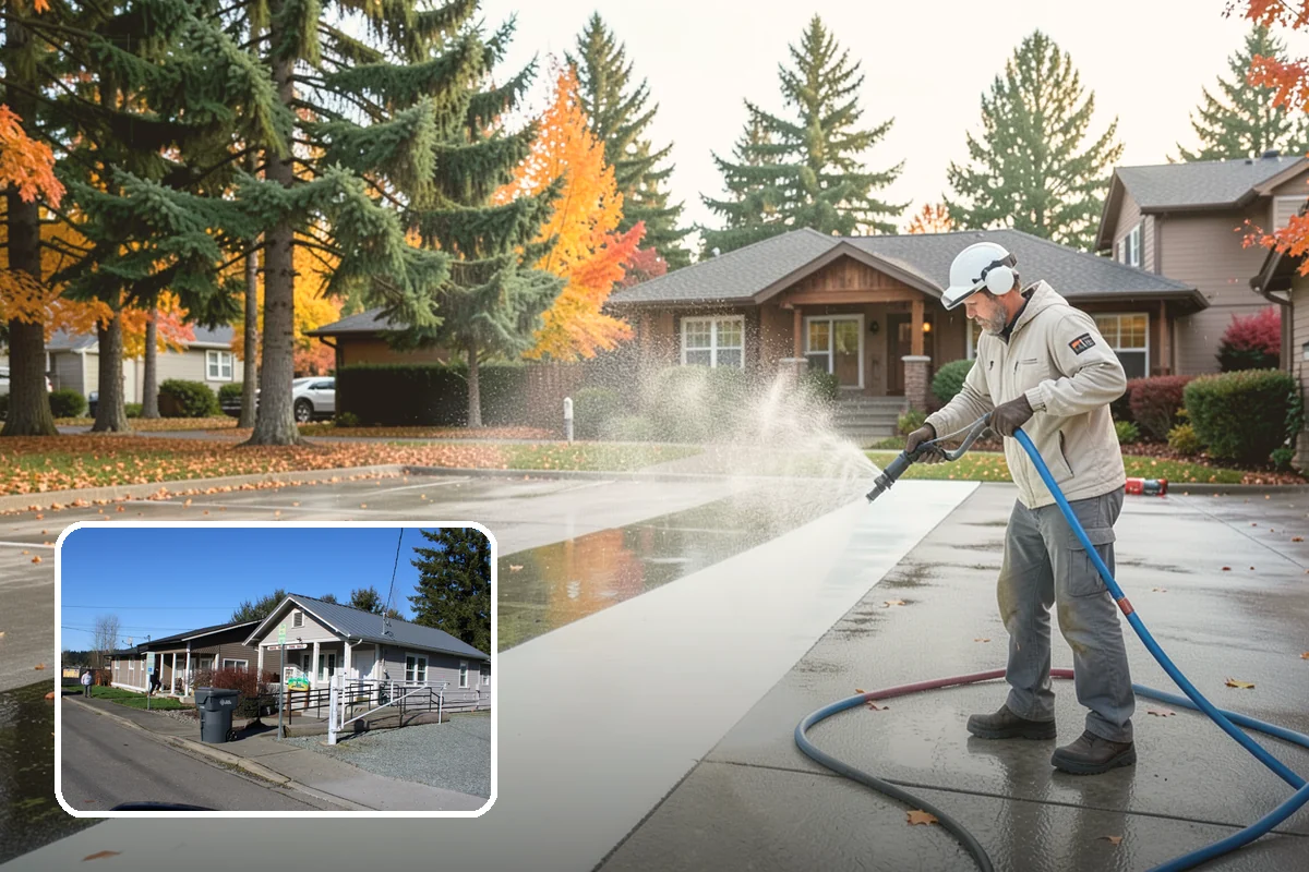 Aluminum Fence Cleaning in South Prairie, Pierce County, WA - Lifts chalky oxidation haze from the powder coat